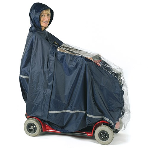 Housse De Pluie Pour Scooter De Mobilité - Tissu Oxford 210D Imperméable - Aération Intégrée - Taille Ajustable, Facile à Ranger - 4