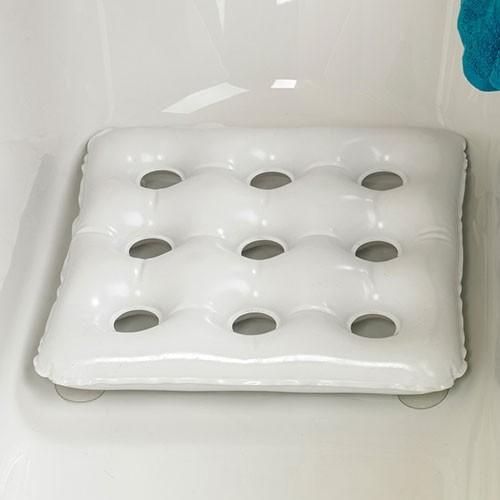 Coussin De Bain Ergonomique Avec Ventouses - Confort Dos Et Nuque - Mesh Respirant - Bleu Marine