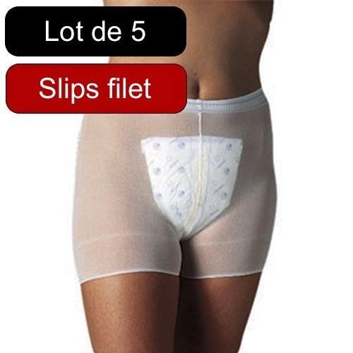 Slip filet - Culotte filet pour maintenir votre protection