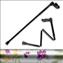 Canne de marche Woodland Flowers - pliable - main gauche