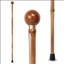 Canne décorative en bois - pommeau rond