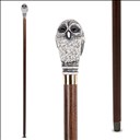 Canne décorative - pommeau hibou