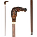 Canne décorative - pommeau tête de cheval de course