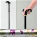 Canne ergonomique motif fleuri - droitier