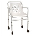 Chaise de douche à hauteur ajustable – Économique - avec roues