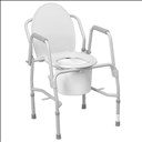 Chaise percée avec accoudoirs rabattables