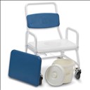 Chaise percée bariatrique à roulettes