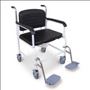 Chaise percée bariatrique à roulettes