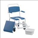 Chaise percée de douche sur roues