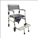 Chaise percée réglable avec roues