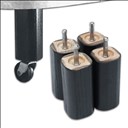 Lot de 4 rehausseurs pour lit en bois - fixation à baïonnette - standard