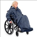 Poncho imperméable pour chaise roulante - Long avec manches et doublé