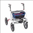 Rollator 4 roues Trionic Walker - Bleu foncé - Roues de 30,5 cm