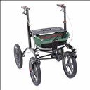 Rollator 4 roues Trionic Walker 14er - Noir et vert - M/L