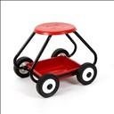 Tabouret de jardin avec roues